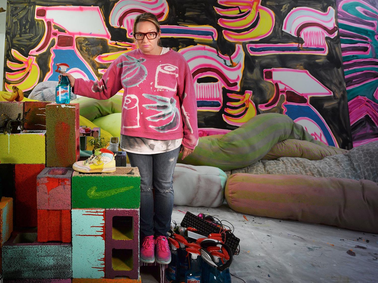 "I love painting because I can make lots of colour in it." | Katherine Bernhardt 