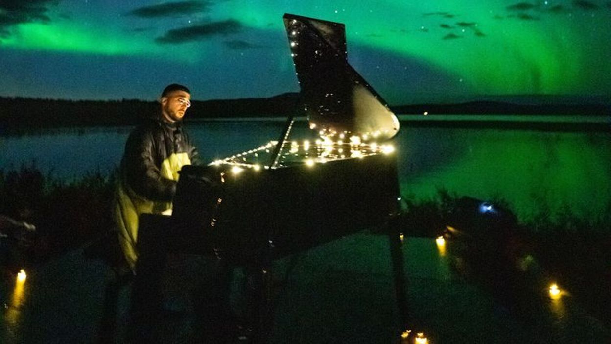 Sofiane Pamart live under the Northern Lights, in Lapland, Finland for Cercle