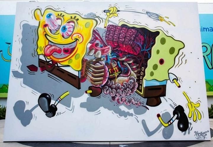 Nychos Paints SpongeBob