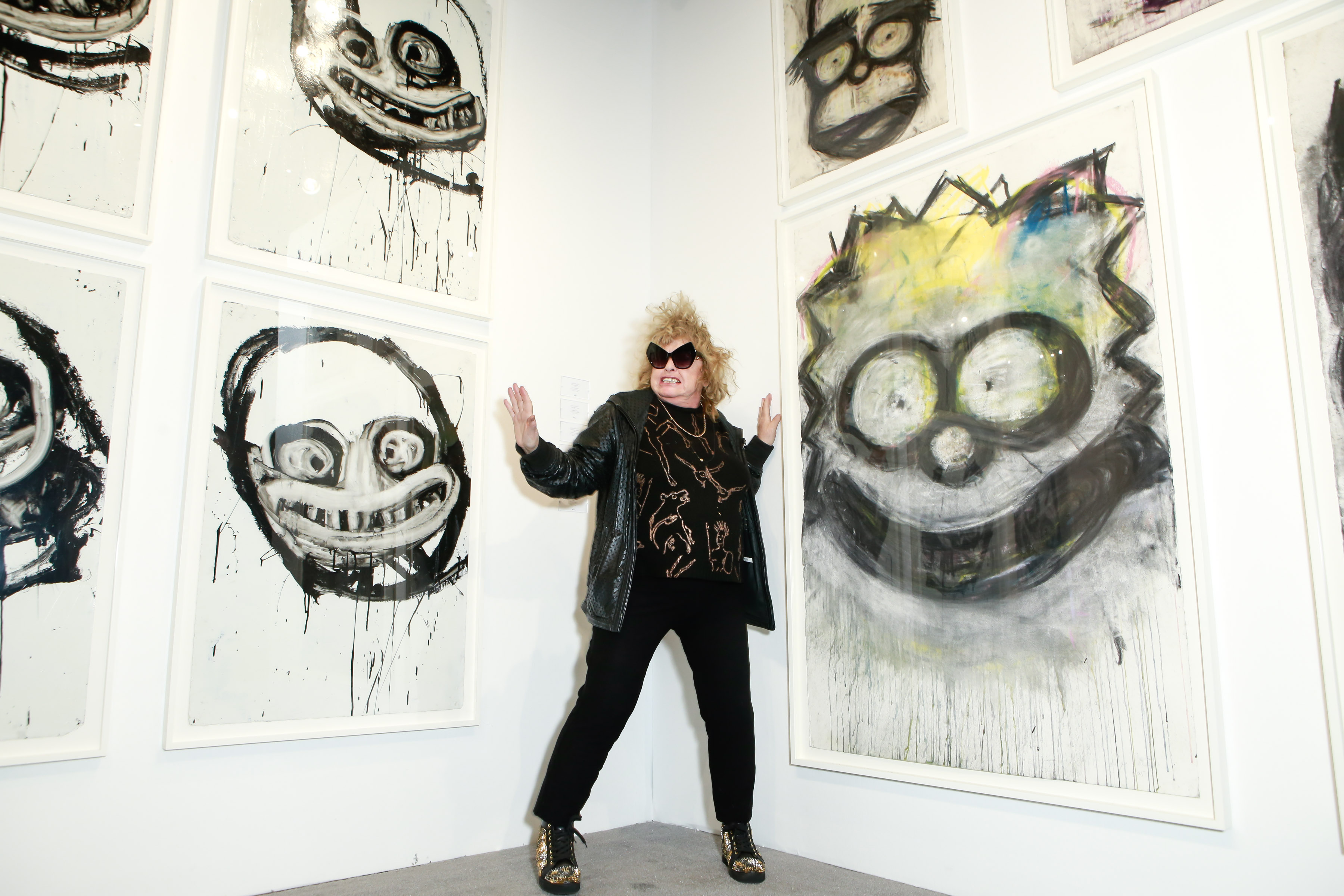 Joyce Pensato in the Studio